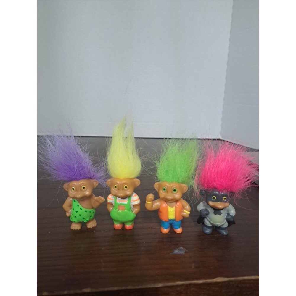 Lot Of Four 1990s Soma Good Luck Trolls Figures